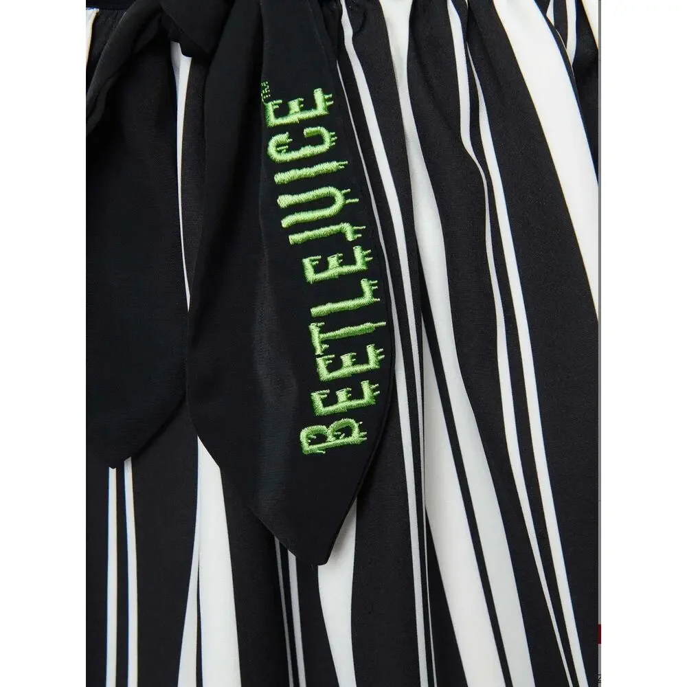 Unique Vintage Beetlejuice Striped Skirt M 6/8 NWT